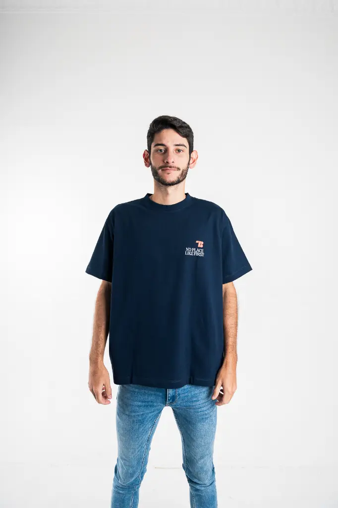 Franela Oversized manga corta cuello redondo "Golden Point"